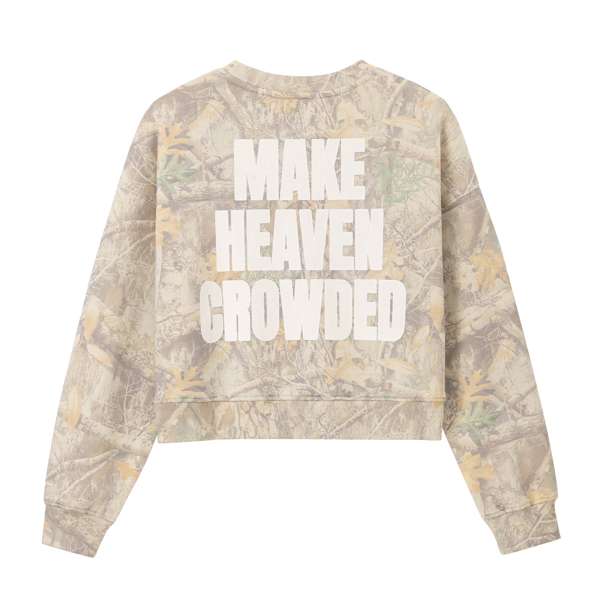 Make Heaven Crowded Camo Crewneck